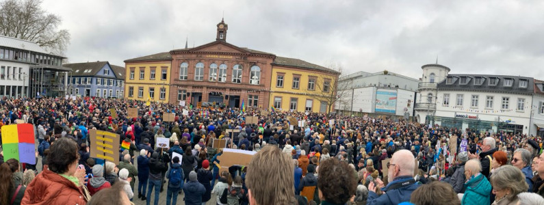 Demo in Lahr am 3. Februar 2024 fuer Toleranz Respekt und Vielfalt