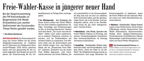 Bericht BZ Mitgliederversammlung Februar 2025 
