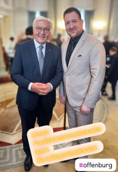 Stefan Konprecht Freie Waehler Offenburg beim Bundespraesidenten April 2025 